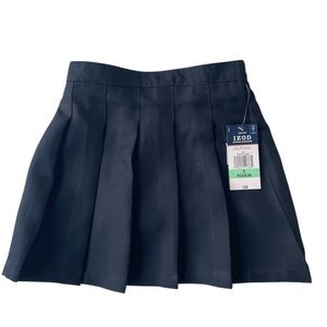 IZOD Skort Pleated Scooter Uniform Skirt Navy Blue Comfort Stretch Girl's 6 NWT